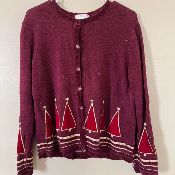 Christopher-banks Women's Burgundy and Red Jumper - Picture 1 of 6
